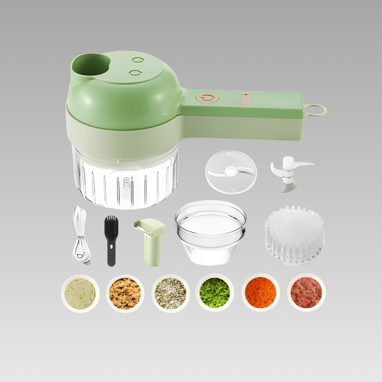 4 in 1 Portable Electric Vegetable Cutter Set